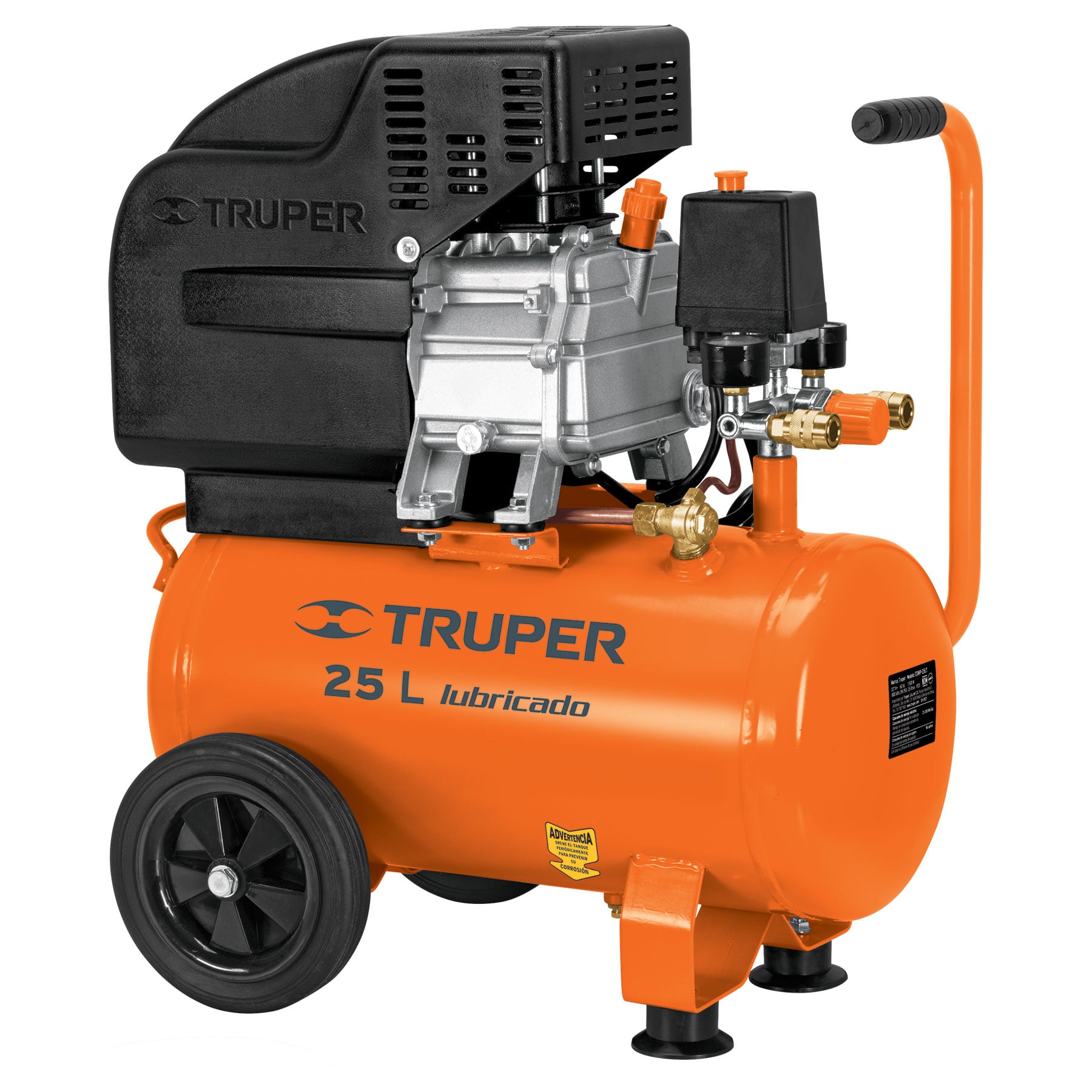 Foto 1 | Compresor Truper 15006 color Naranja Horizontal 25 l de 3 Hp Potencia Máxima 127 V