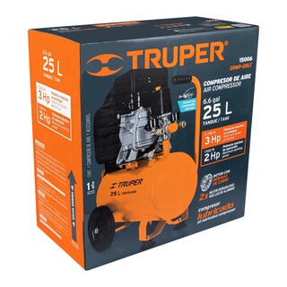 Foto 4 | Compresor Truper 15006 color Naranja Horizontal 25 l de 3 Hp Potencia Máxima 127 V