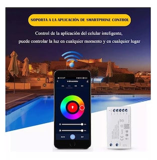 Foto 4 | Luces Para Alberca Ultra Delgado 12v18w Rgb Con Remoto Y App Plata