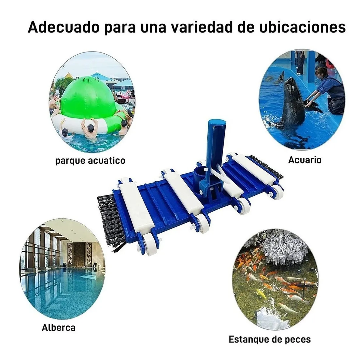 Foto 4 pulgar | Barredora Para Alberca Cepillo - Pala - Aspiradora Lab.g Azul