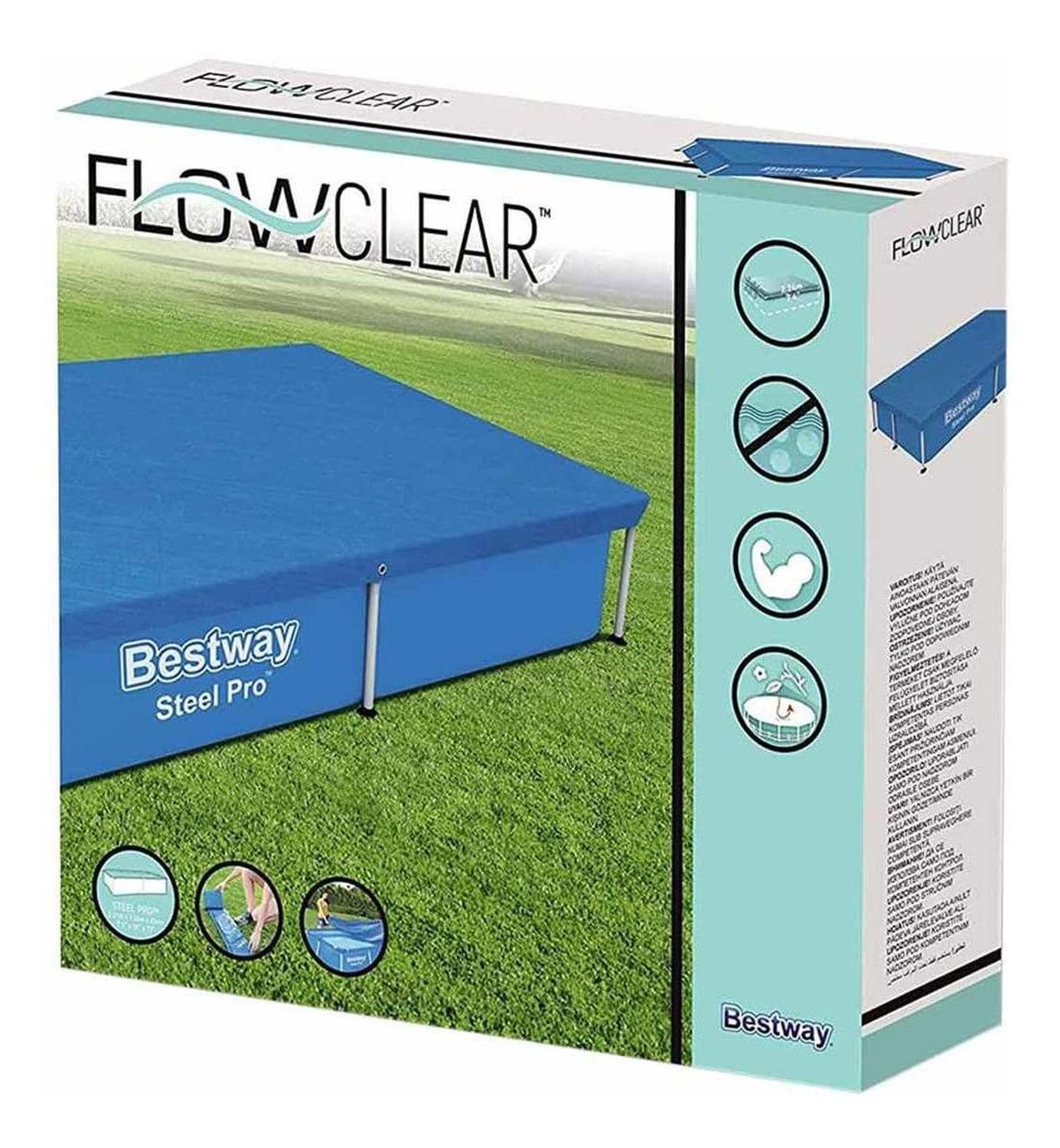 Cubierta Cobertor Piscina Alberca Rectangular 2.21m Bestway Color Azul ...