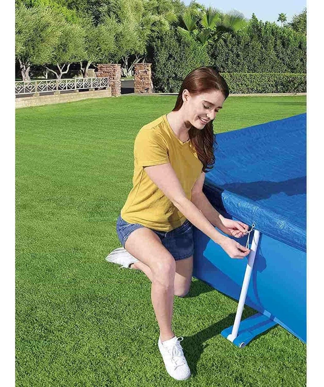 Foto 6 | Cubierta Cobertor Piscina Alberca Rectangular 2.21m Bestway color Azul