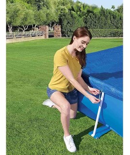 Foto 6 | Cubierta Cobertor Piscina Alberca Rectangular 2.21m Bestway color Azul