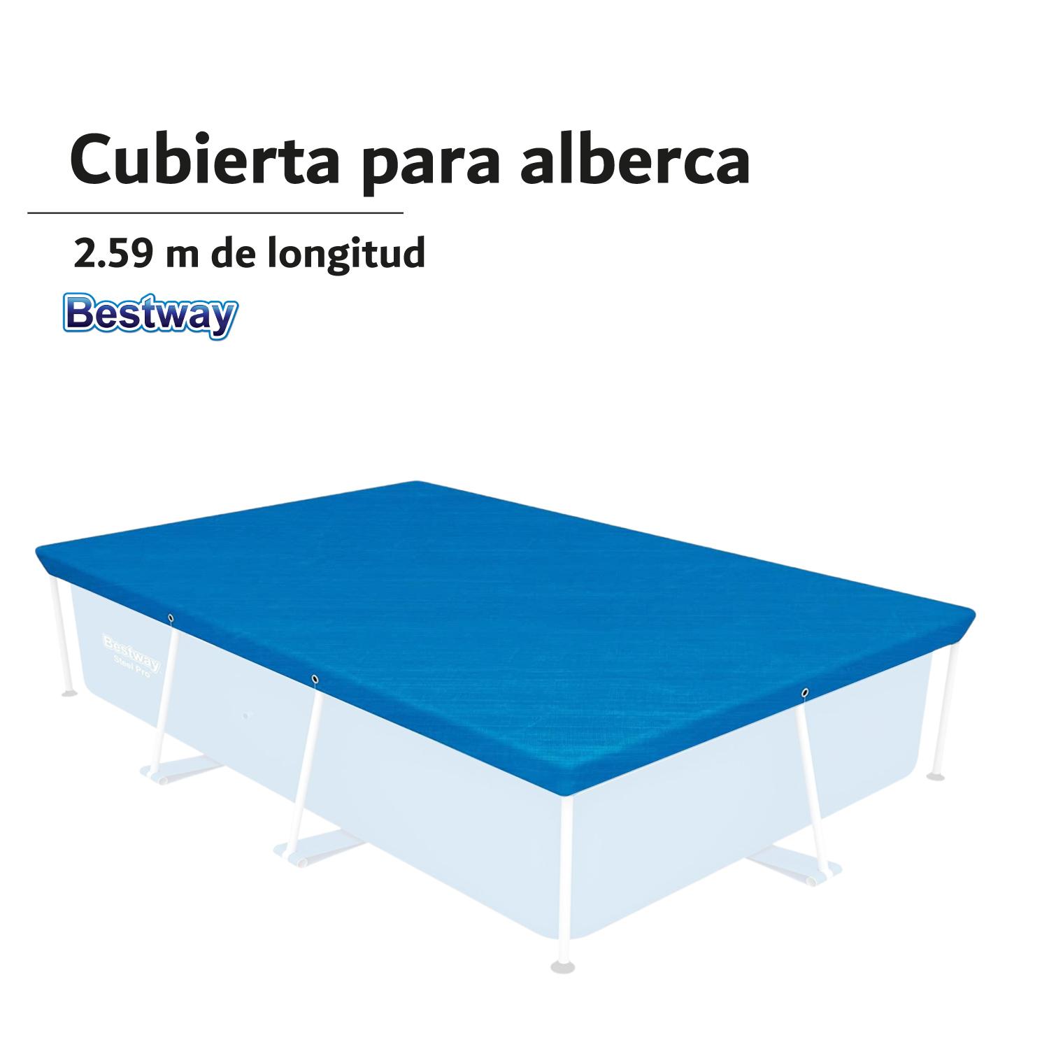 Foto 2 | Cubierta Cobertor Piscina Alberca Rectangular 2.59m Bestway color Azul