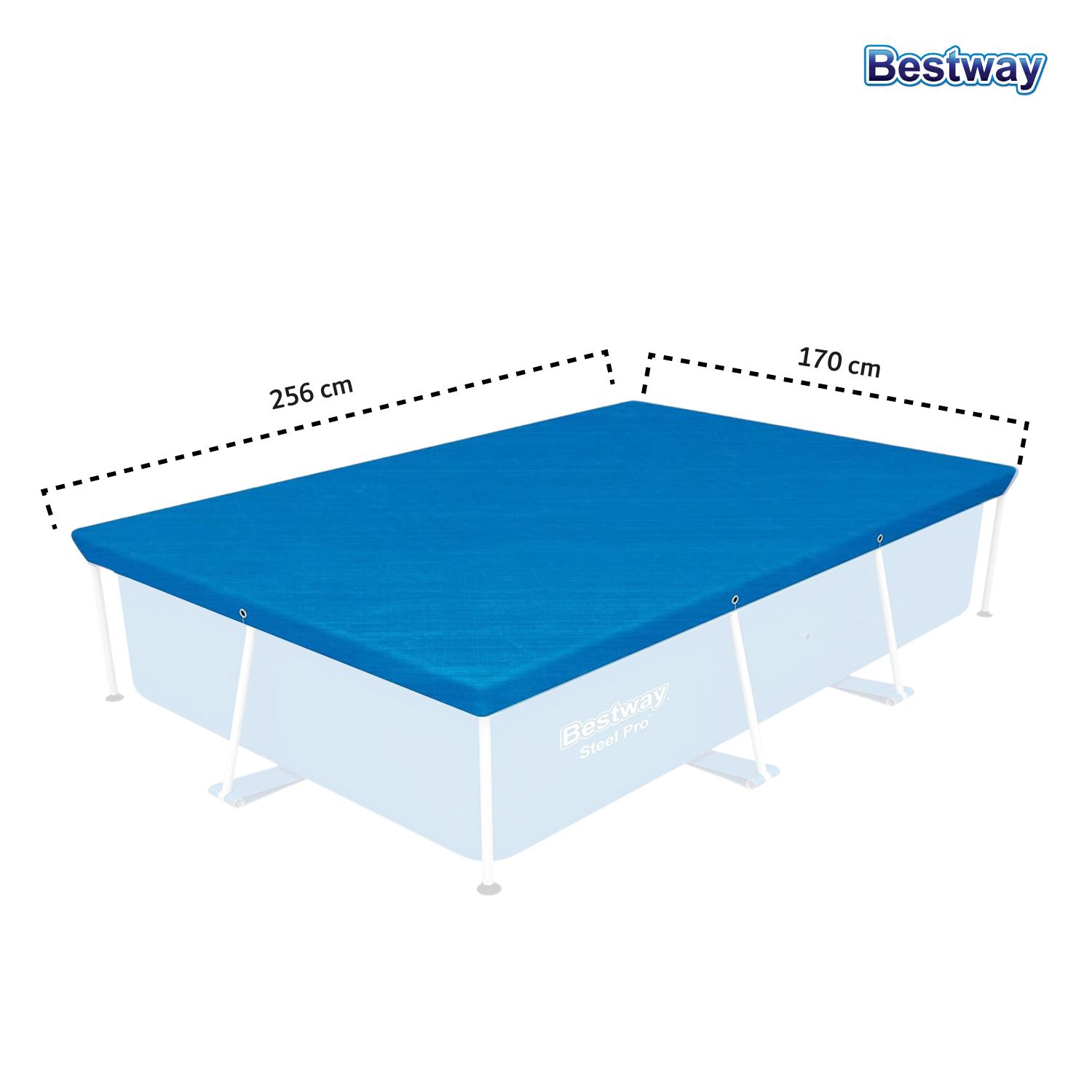 Foto 5 | Cubierta Cobertor Piscina Alberca Rectangular 2.59m Bestway color Azul