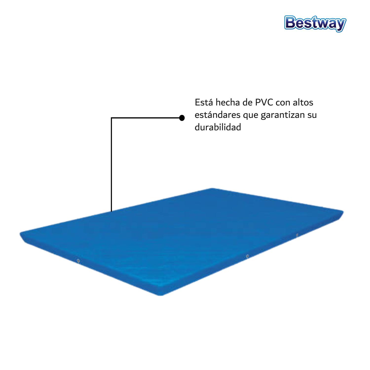 Foto 7 | Cubierta Cobertor Piscina Alberca Rectangular 2.59m Bestway color Azul