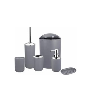 Foto 1 | Juego De Accesorios Malubero Para Baño 6 Piezas Color Gris