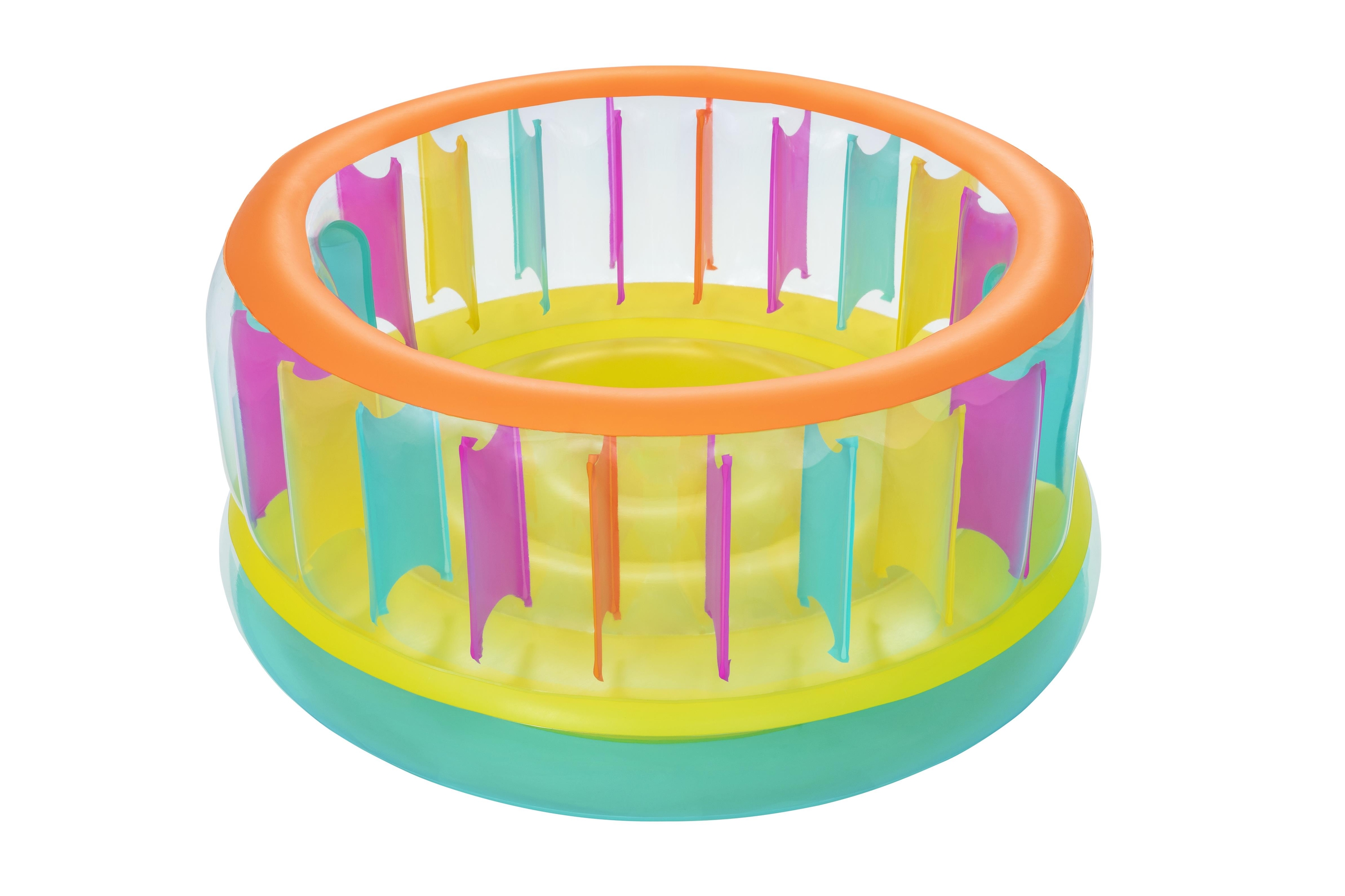 Brincolin Infantil +3 Anos Dec Franjas De Colores Fondo Amarillo Garantia 15 Dias Por Defecto De Fabrica