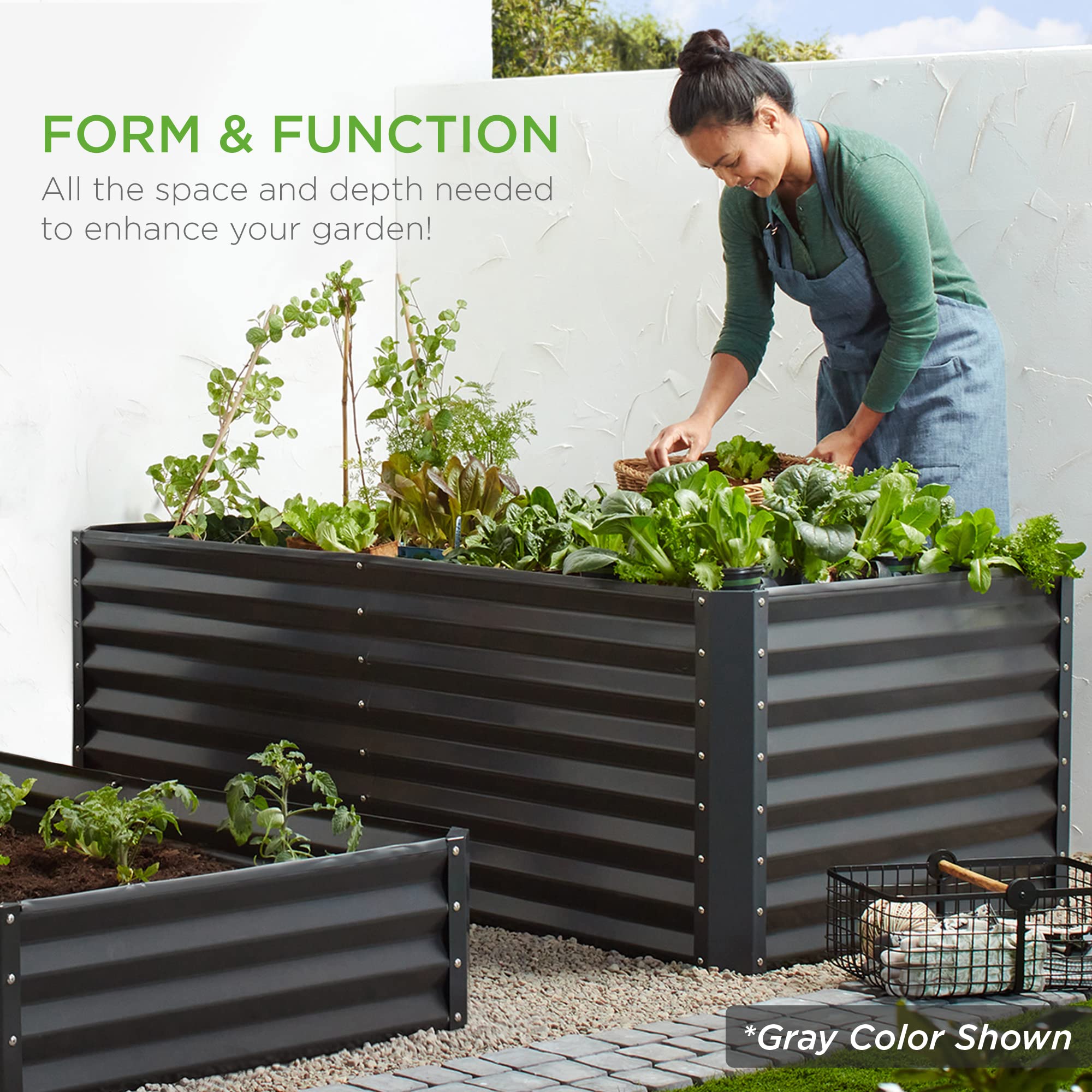 Foto 7 pulgar | Cama De Jardín Elevada Best Choice Products, 180 X 90 X 60 Cm, Metal - Venta Internacional.