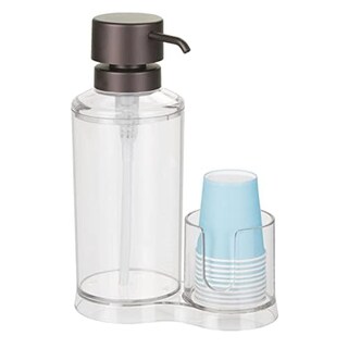 Foto 1 | Dispensador De Enjuague Bucal Mdesign Recargable Con 8 Vasos De Papel De Plástico - Venta Internacional.