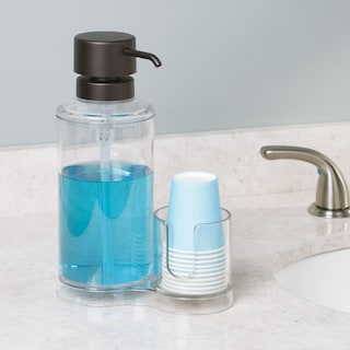 Foto 3 | Dispensador De Enjuague Bucal Mdesign Recargable Con 8 Vasos De Papel De Plástico - Venta Internacional.