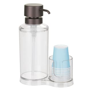 Foto 6 | Dispensador De Enjuague Bucal Mdesign Recargable Con 8 Vasos De Papel De Plástico - Venta Internacional.