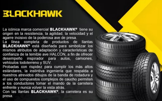 Foto 3 pulgar | Paquete De 2 Llantas 185 60 R14 Blackhawk Hh11 Vt 82h