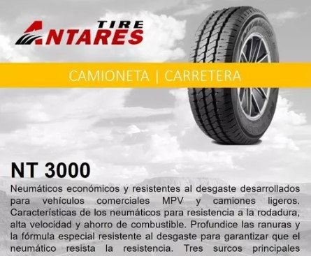 Foto 3 pulgar | Paquete De 4 Llantas 195 70 R15 Antares Nt3000 104/102r Lt