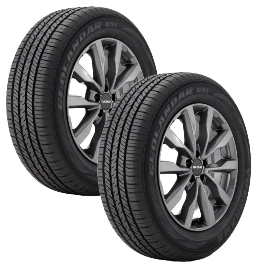 Foto 1 | Paquete De 2 Llantas 225/60 R17 Yokohama Geolandar G91l 99h