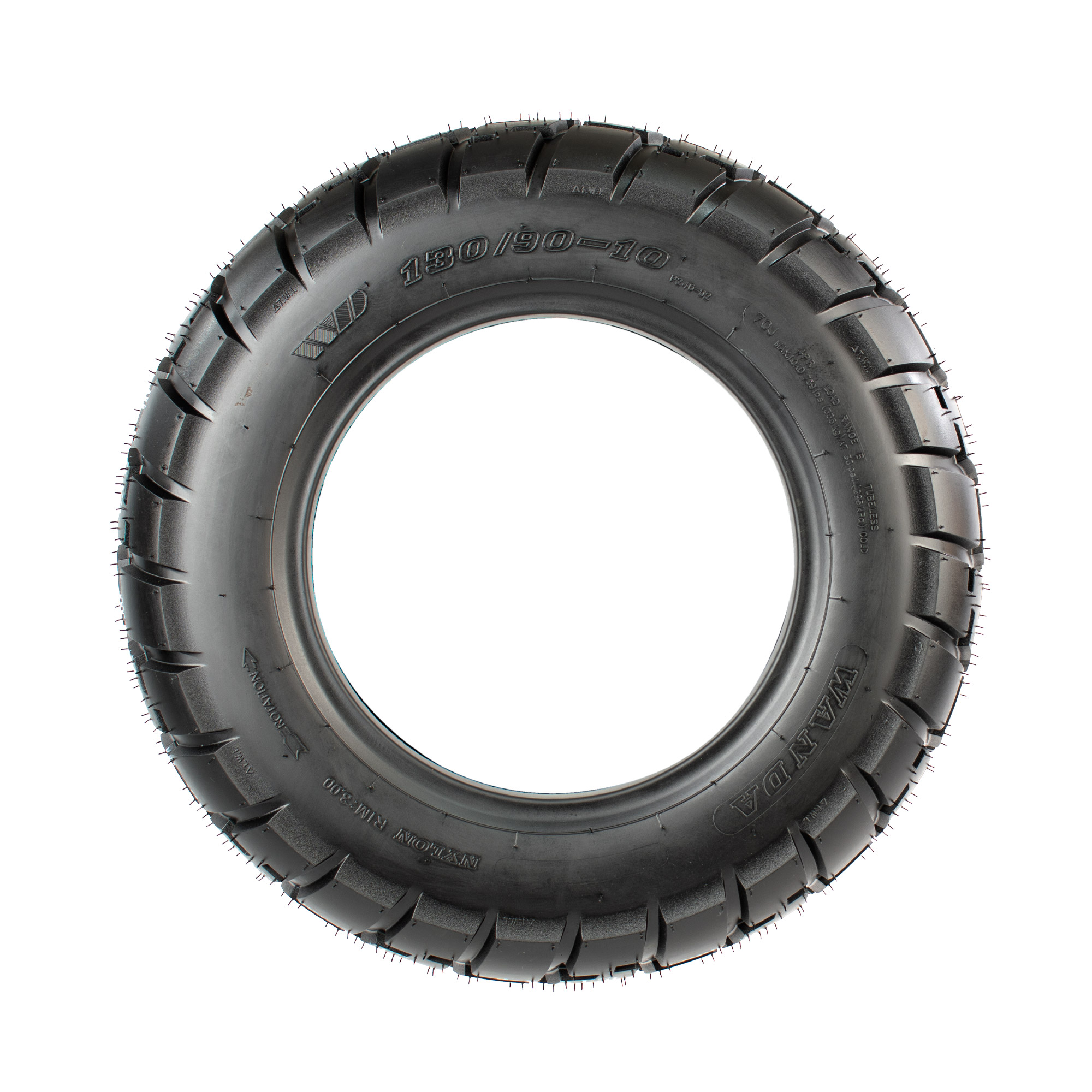 Foto 3 pulgar | Llanta para Moto Wanda P246 130/90-10 70j 4pr Tubeless Motometa