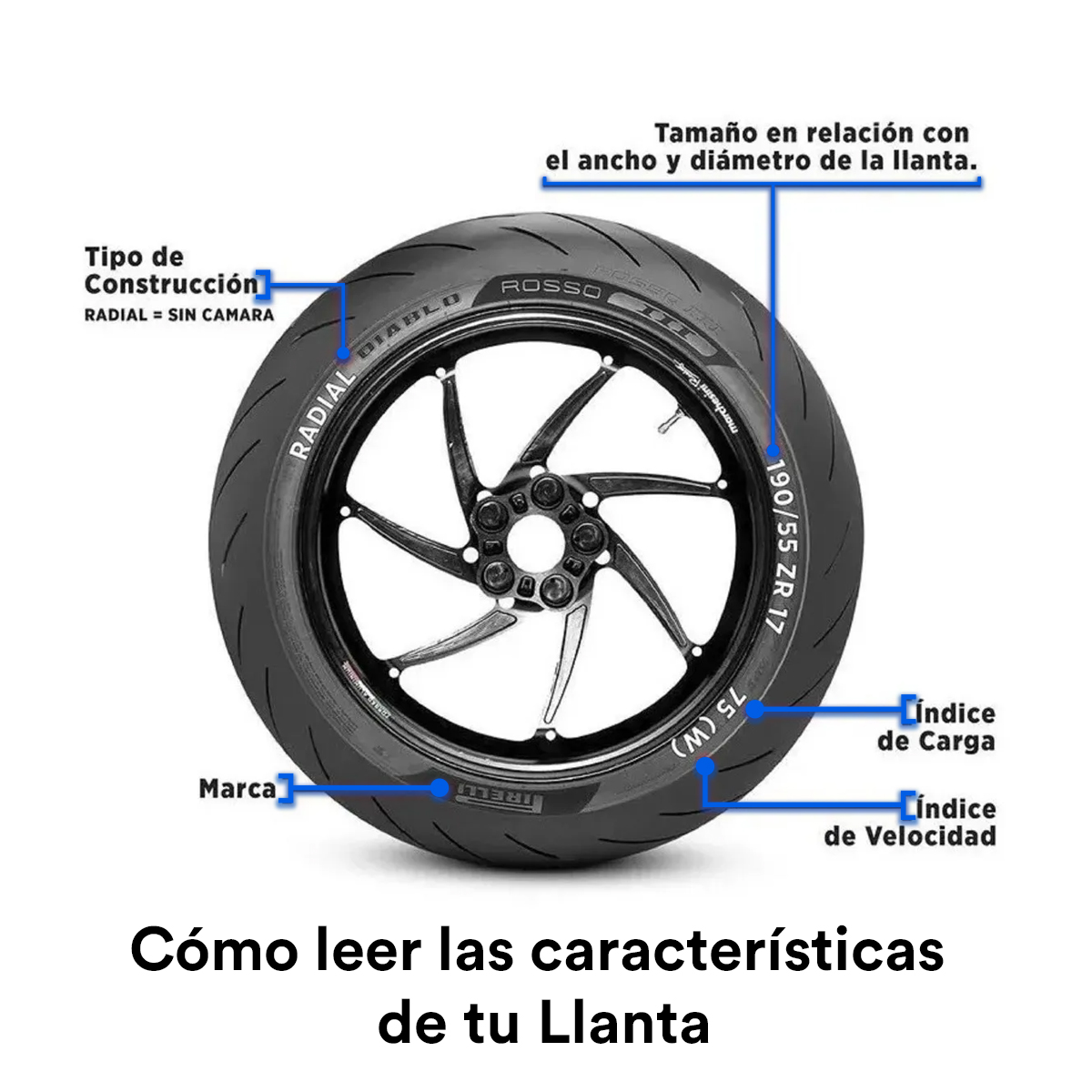 Foto 3 pulgar | Llanta para Moto Pirelli Diablo Rosso III 140/70-17 Tubeless 66H