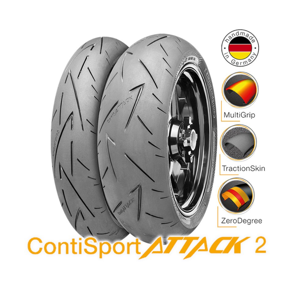 Foto 4 pulgar | Llanta 110/70zr17 Conti Sport Attack2 54w Tl para Motocicleta