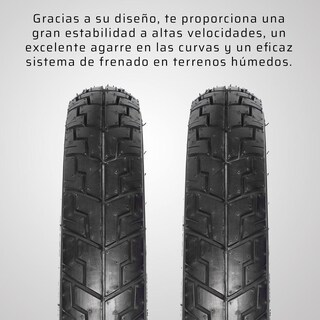 Foto 3 | Set De Llantas Para Motocicleta Wanda 90/90-18 Tubeless 57r P822 Color Negro