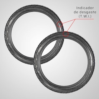 Foto 4 | Set De Llantas Para Motocicleta Wanda 90/90-18 Tubeless 57r P822 Color Negro