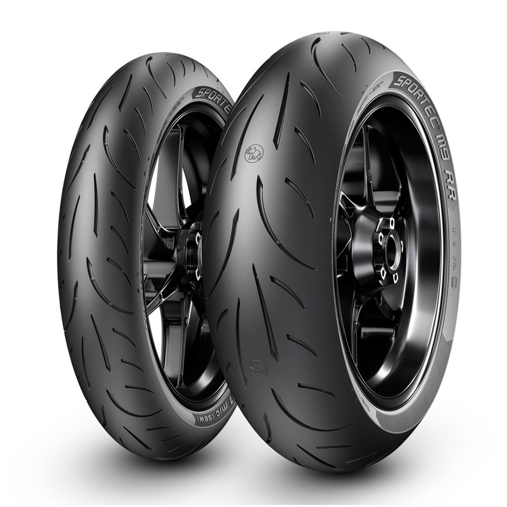 Set de Llantas para Moto Metzeler 110/70-17 150/70-17 Sportec color Negro