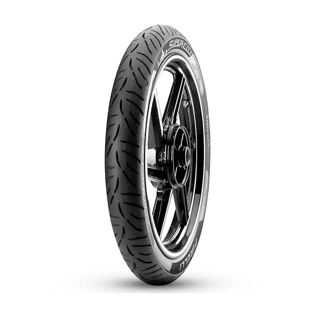 Llanta para Motocicleta Pirelli 3.00-17 45p Uso con Cámara Super City color Negro