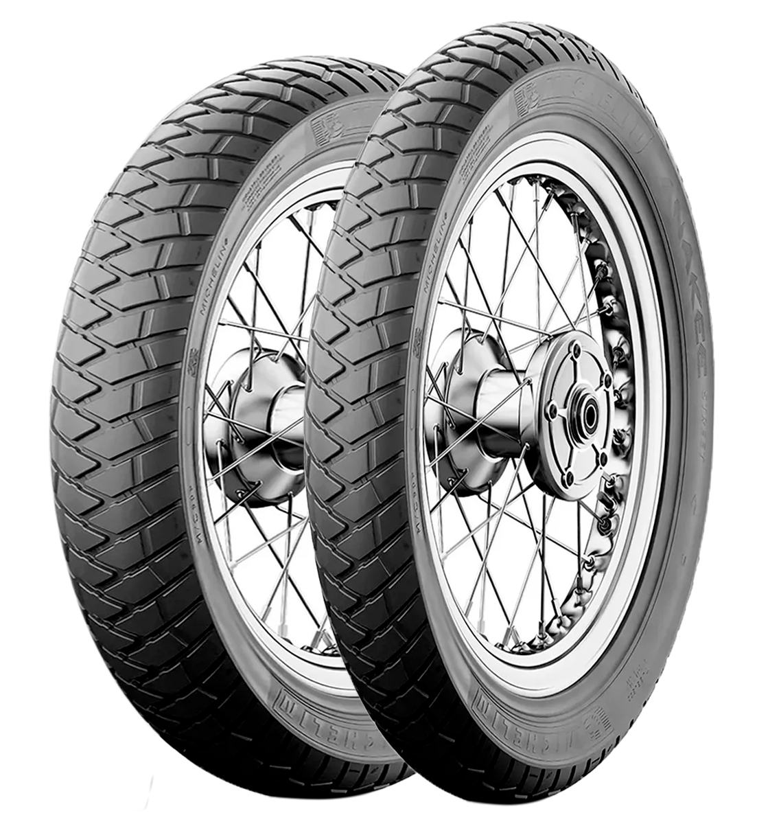 Llantas Michelin Anakee Street 120/80-18 + 90/90-21 Uso Sin Cámara