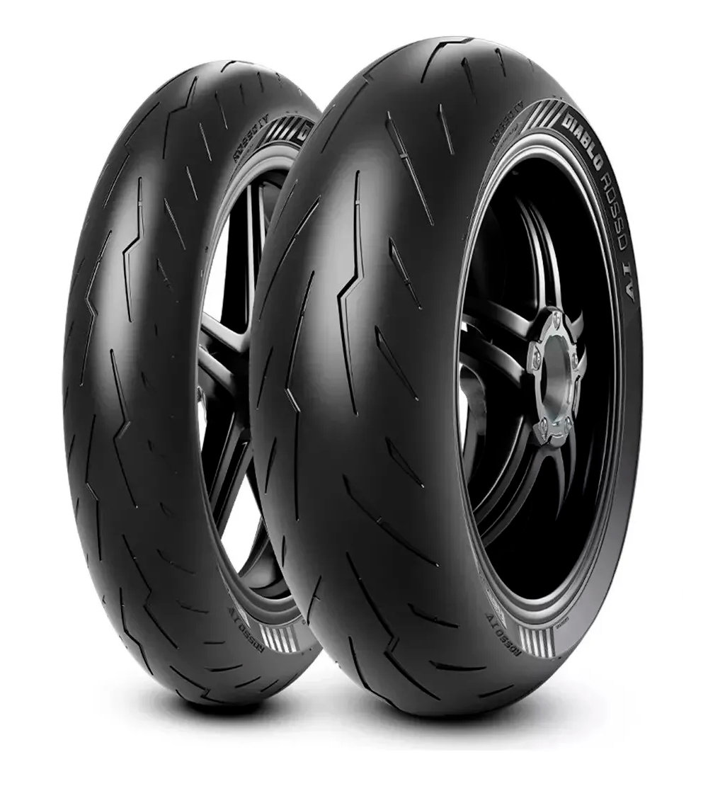 Foto 2 pulgar | Llantas Pirelli Diablo Rosso 4 150/60zr 17 + 110/70zr 17 Uso Sin Cámara