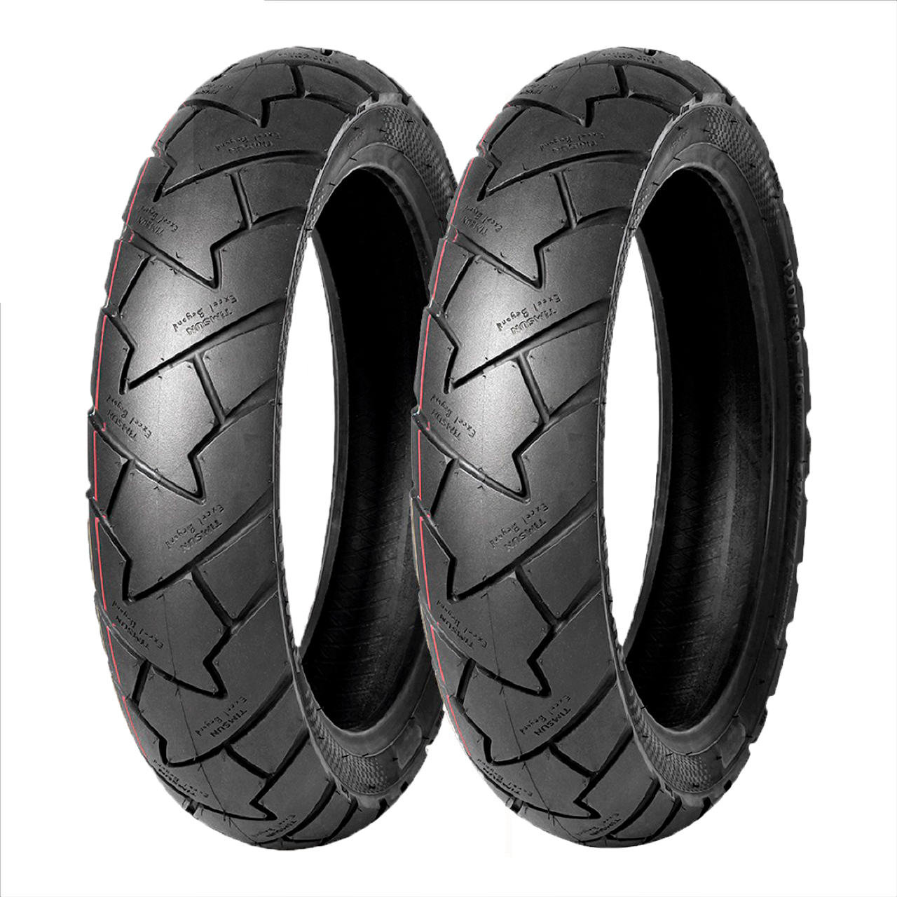 Llantas para Motocicleta Timsun TS-659 110/90-17 + 90/90-17 Uso sin Cámara 2 Piezas