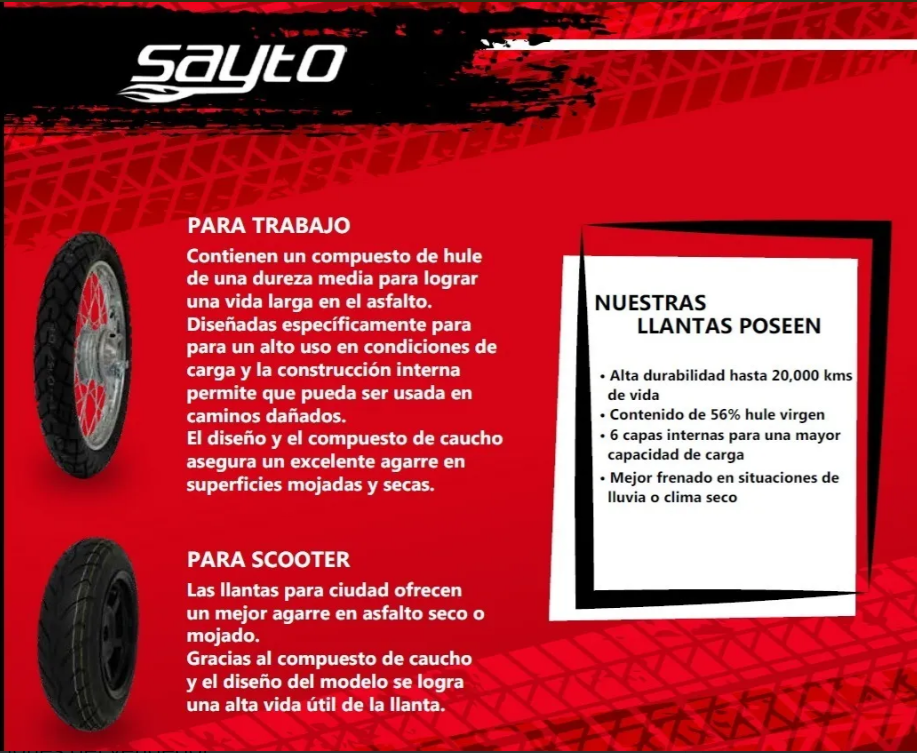 Foto 4 pulgar | Llantas Sayto Pg97e 140/60-17 63p + 110/70-17 54p 250z Pulsar Gixxer Fz16 Uso Sin Cámara