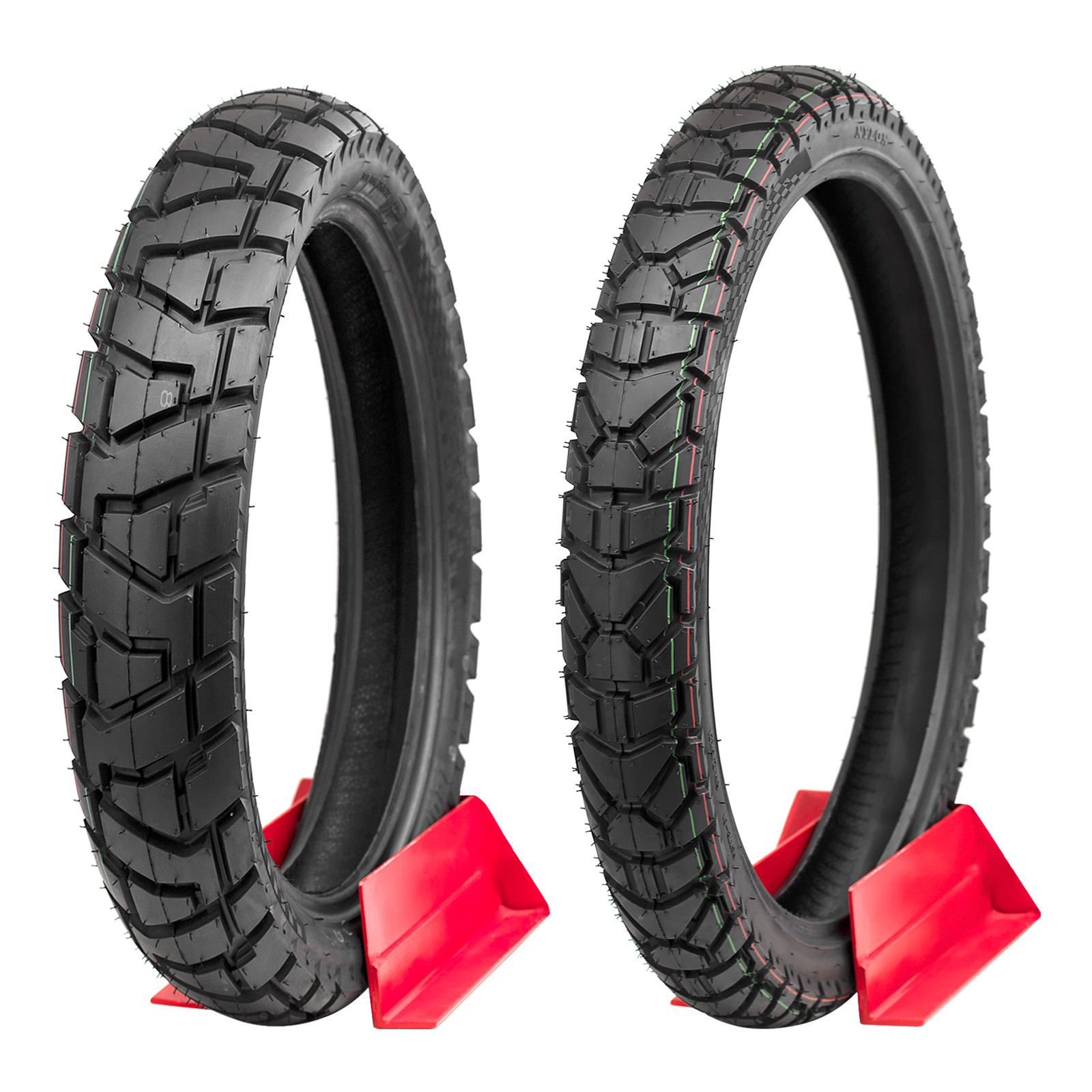 Llantas Sayto Pg97b 110/90-17 66p + 90/90-19 58p Xr150 Dm150 Gts300 Xtz150 Uso Con Cámara