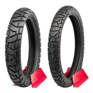 Foto 1 | Llantas Sayto Pg97b 110/90-17 66p + 90/90-19 58p Xr150 Dm150 Gts300 Xtz150 Uso Con Cámara