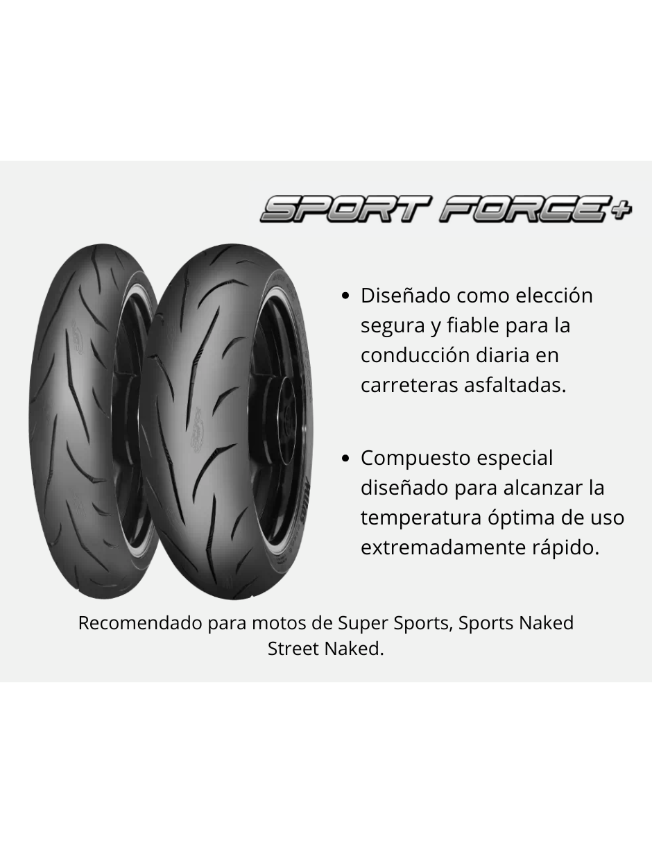 Foto 5 pulgar | Llanta Mitas Trasera 130/70-17 Tl 62h Sport Force +