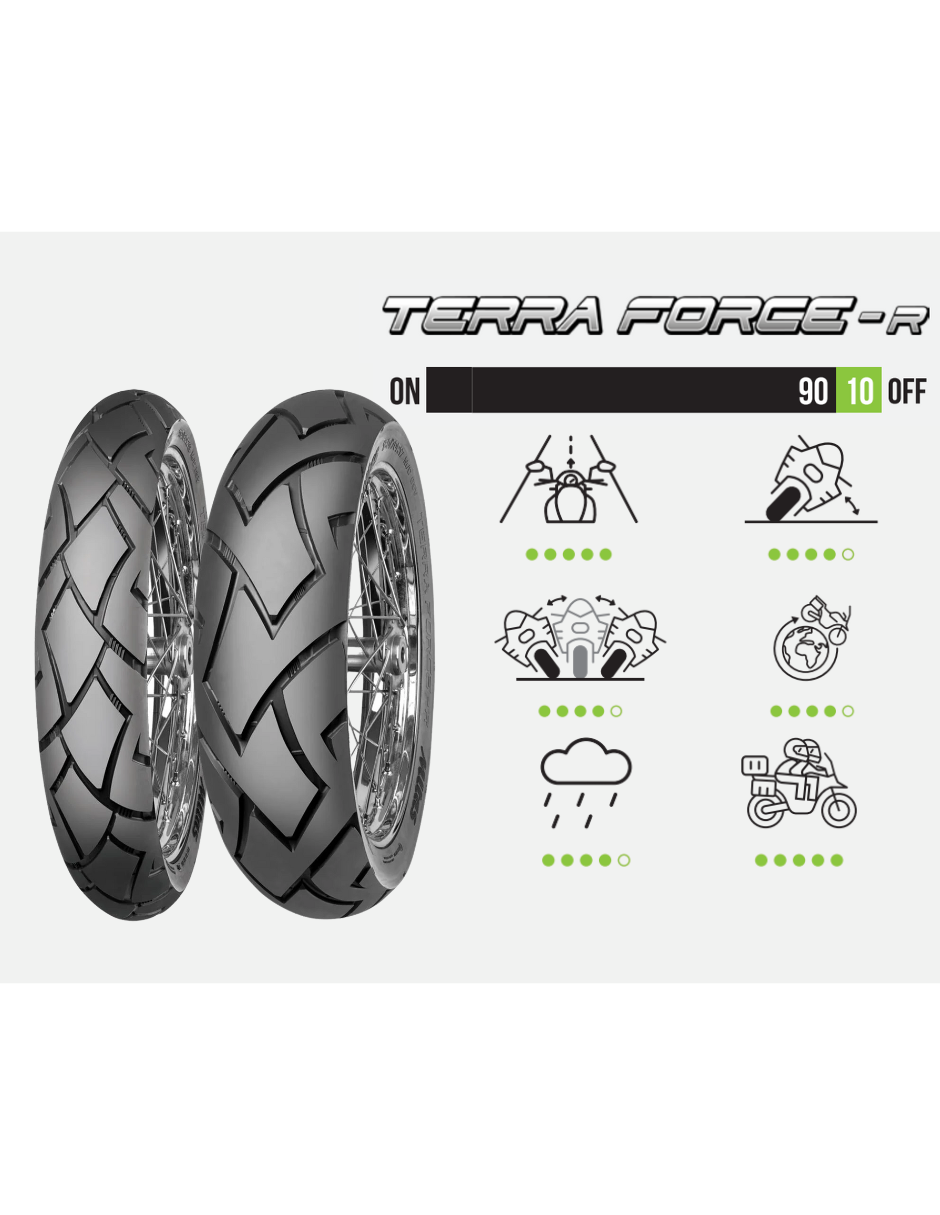 Foto 4 pulgar | Llanta Mitas Delantera 90/90-21 Tl/tt 54v Terra Force - R