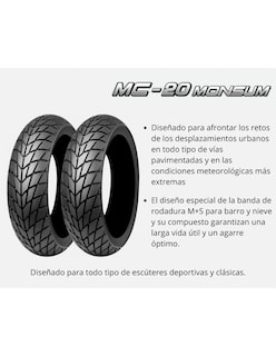 Foto 4 | Llanta Mitas Mc-20 Monsum 90/90-12 Tl 54j F/r
