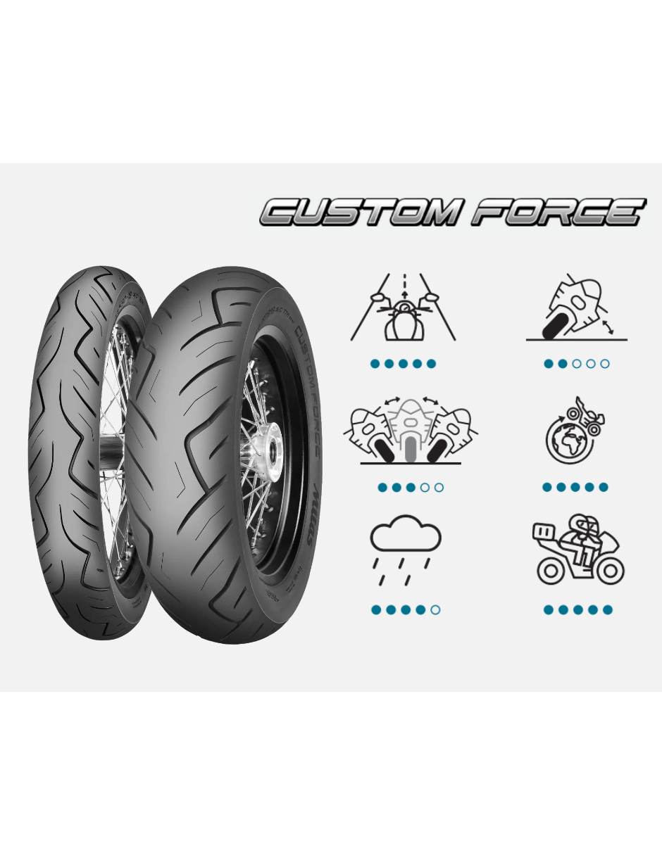 Foto 4 pulgar | Llanta Mitas Delantera 100/90-19 Tl 57h Custom Force