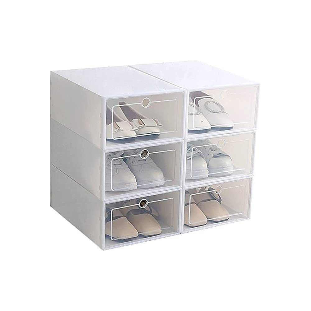 Foto 1 | Practiksa Kit De 6 Cajas Organizadoras Para Calzado Zapados Tenis Zapatillas Zapatera Apilable Color Blanco