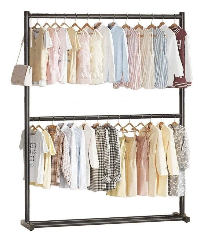 Foto 2 pulgar | Practiksa Rack Perchero Doble Nivel Organizador Para Ropa 100 X 180 Cm Color Negro