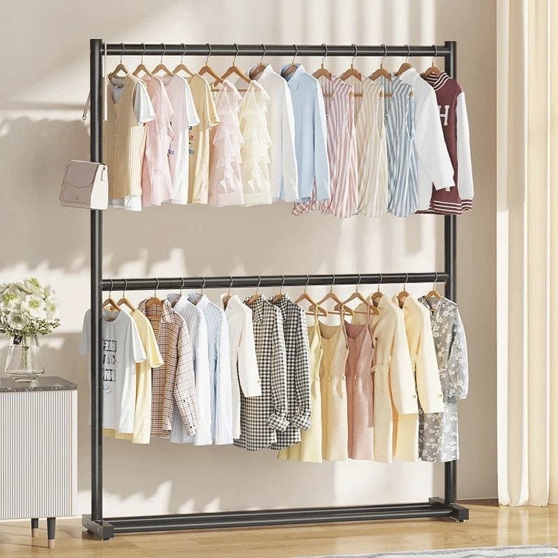 Foto 3 pulgar | Practiksa Rack Perchero Doble Nivel Organizador Para Ropa 100 X 180 Cm Color Negro