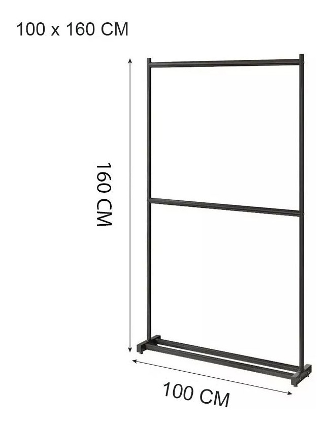 Foto 4 pulgar | Practiksa Rack Perchero Doble Nivel Organizador Para Ropa 100 X 160 Cm Color Negro