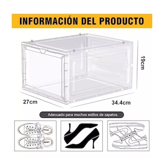 Foto 3 | Zapatos Apilables Premium Belug Multiusos color Transparente 4 Piezas