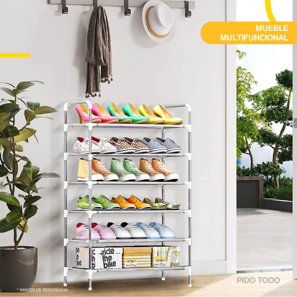 Foto 4 pulgar | Zapatera Organizador Tubular Elly Decor 6 Niveles