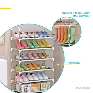 Foto 5 | Zapatera Organizador Tubular Elly Decor 6 Niveles