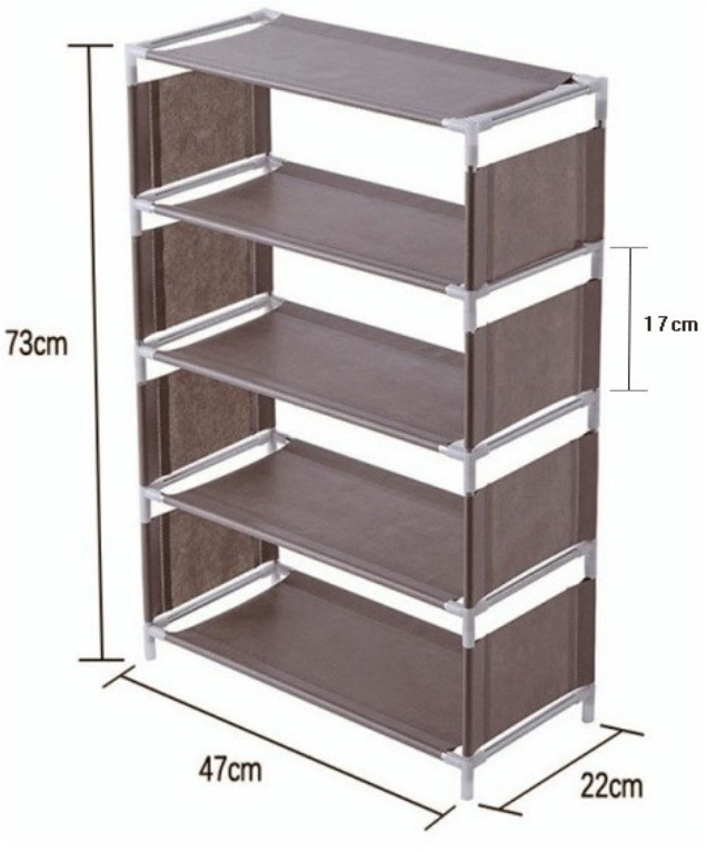 Foto 3 | Rack Zapatera FUNBU 5 Niveles Organizador Fácil de Transportar Marrón