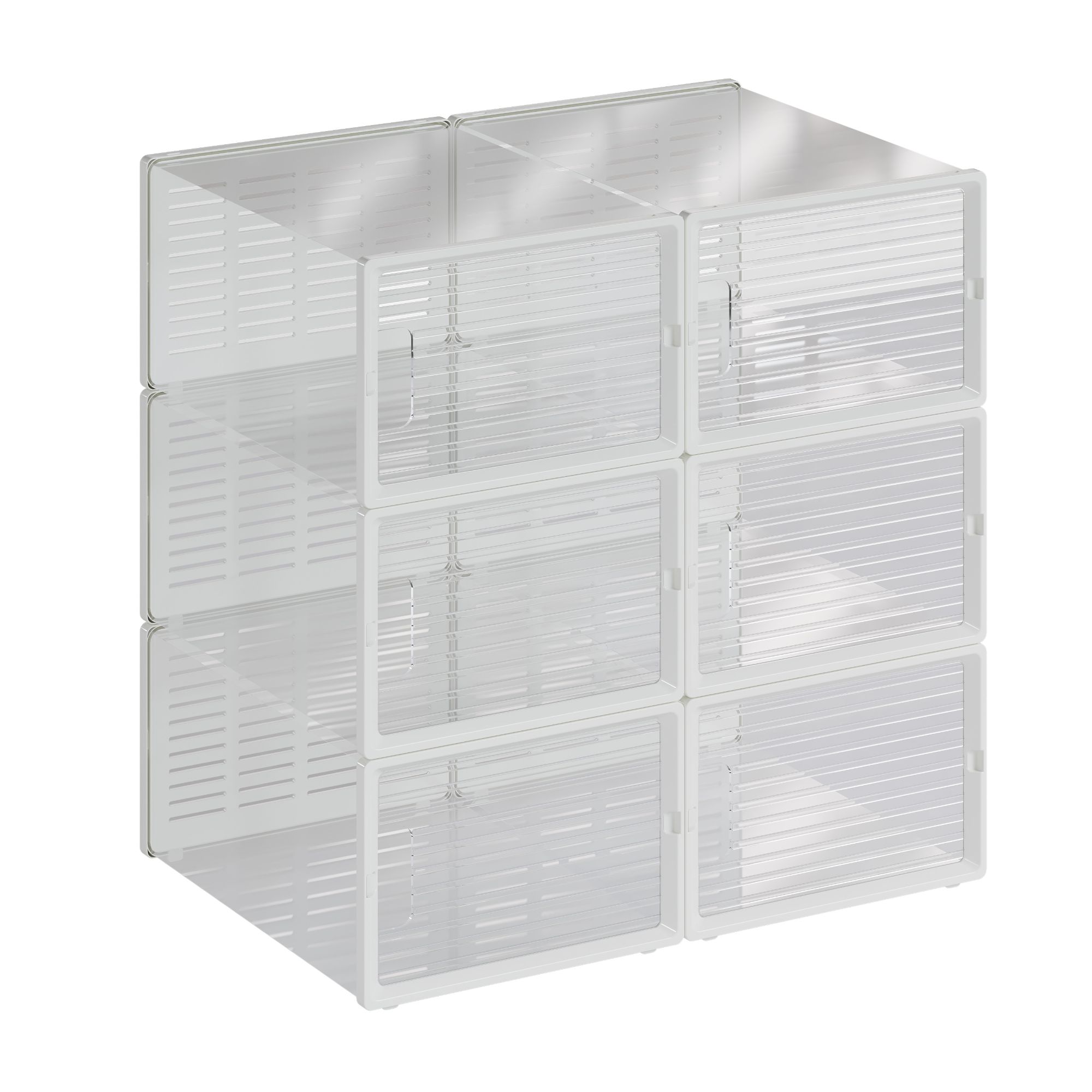 Caja Organizadora de Zapatos Mubson Tempo color Transparente 6 Unidades