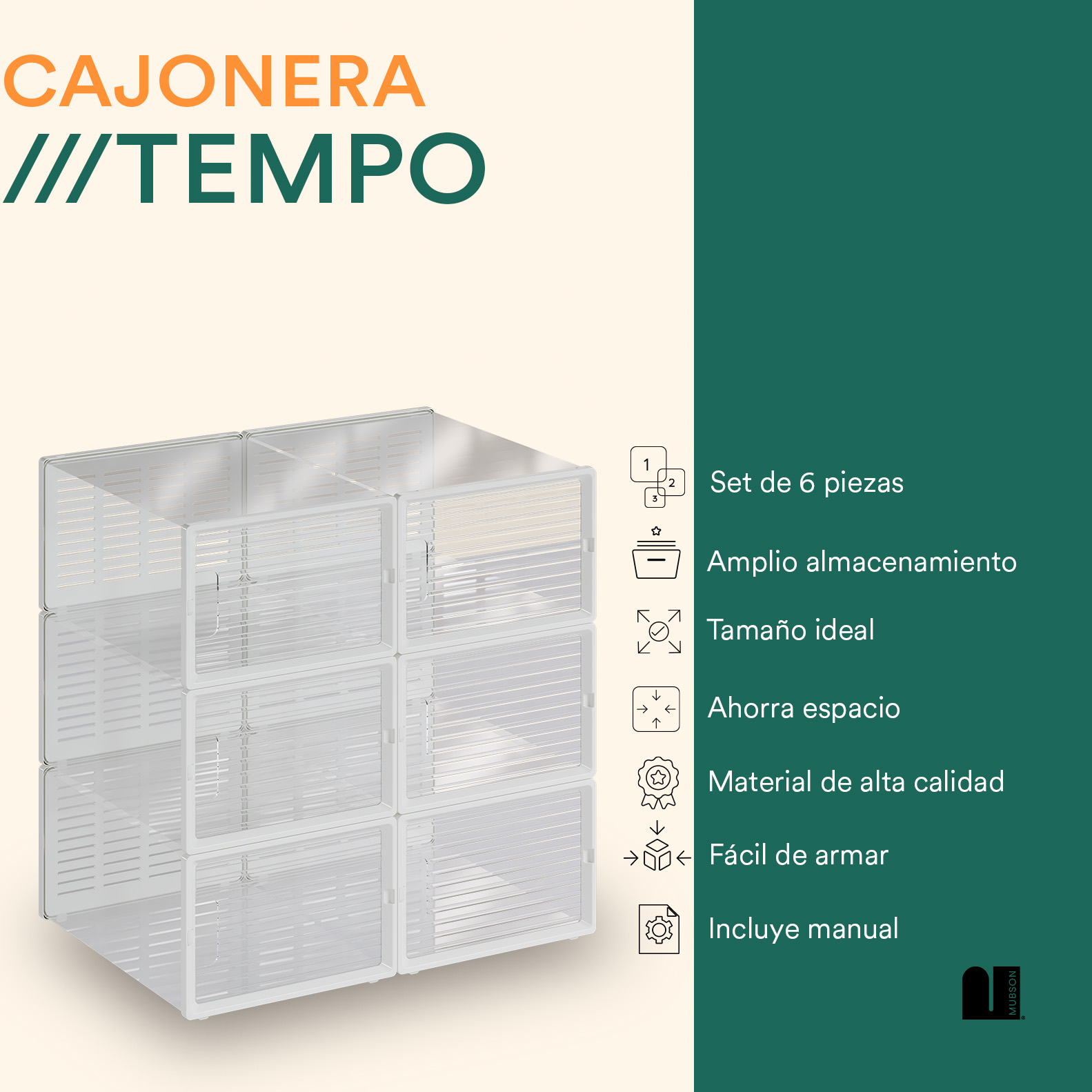 Foto 5 pulgar | Caja Organizadora de Zapatos Mubson Tempo color Transparente 6 Unidades