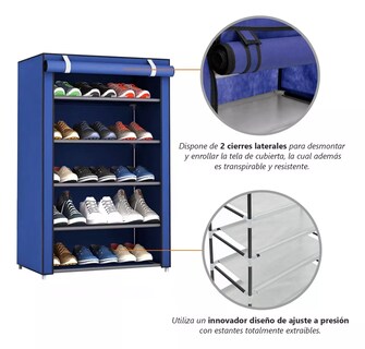Foto 3 | Zapatera Multiusos Belug 5 Niveles color Azul