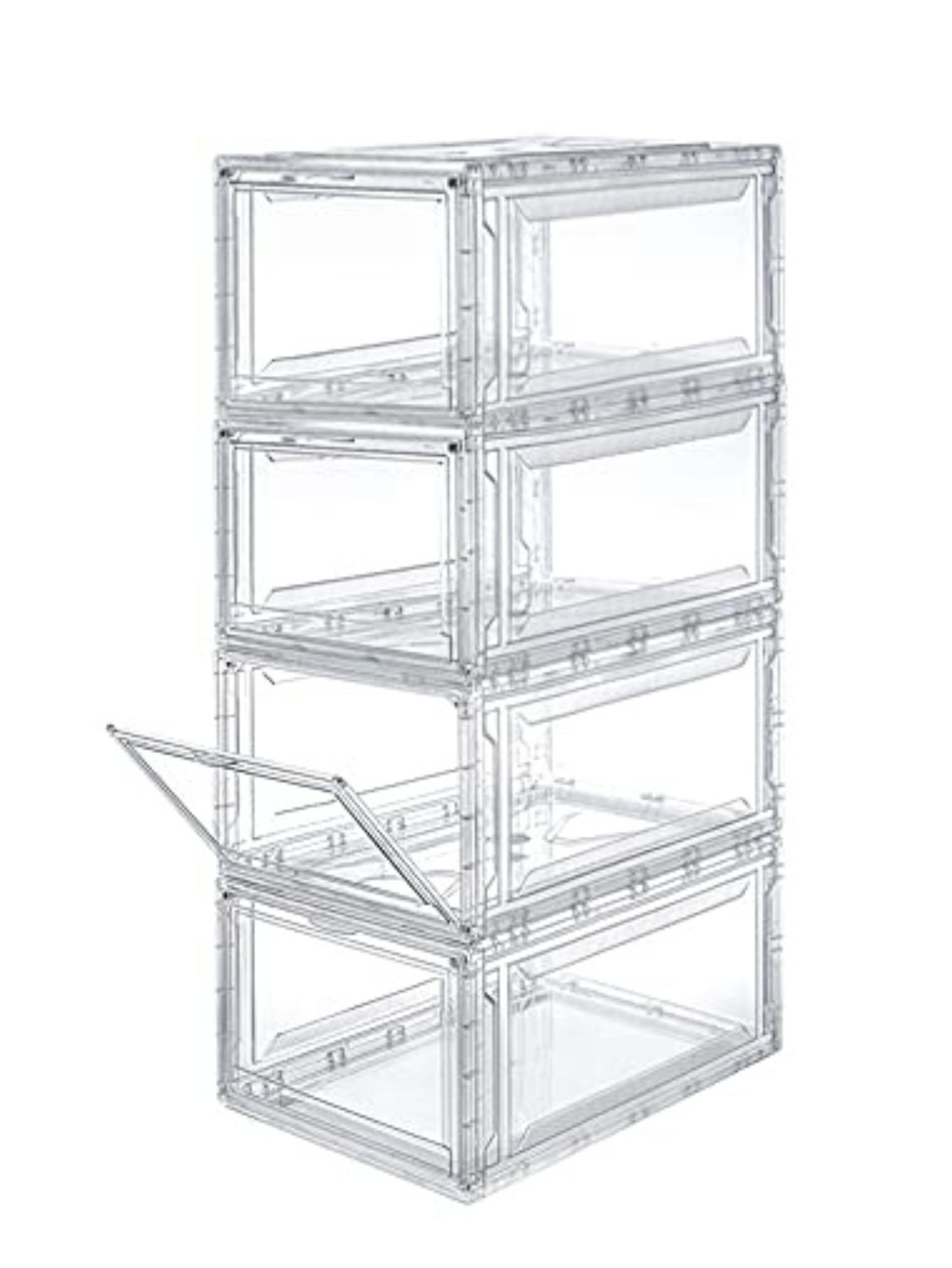 Foto 4 pulgar | Caja Zapatera de Acrílico GADGETS AND FUN Transparente