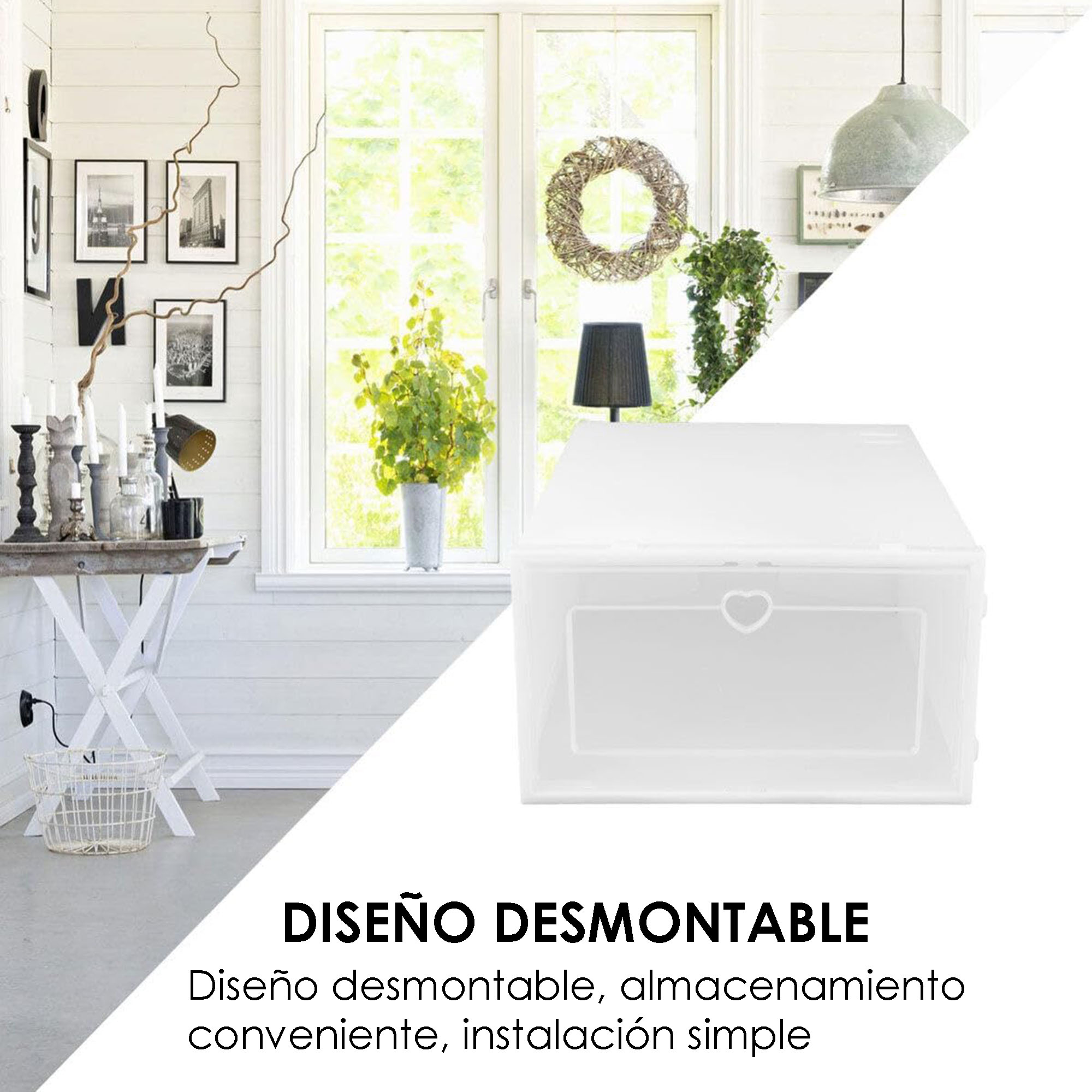 Foto 2 | Organizador de Zapatos Aquila OZ3908 color Blanco de Plástico 12 Pares