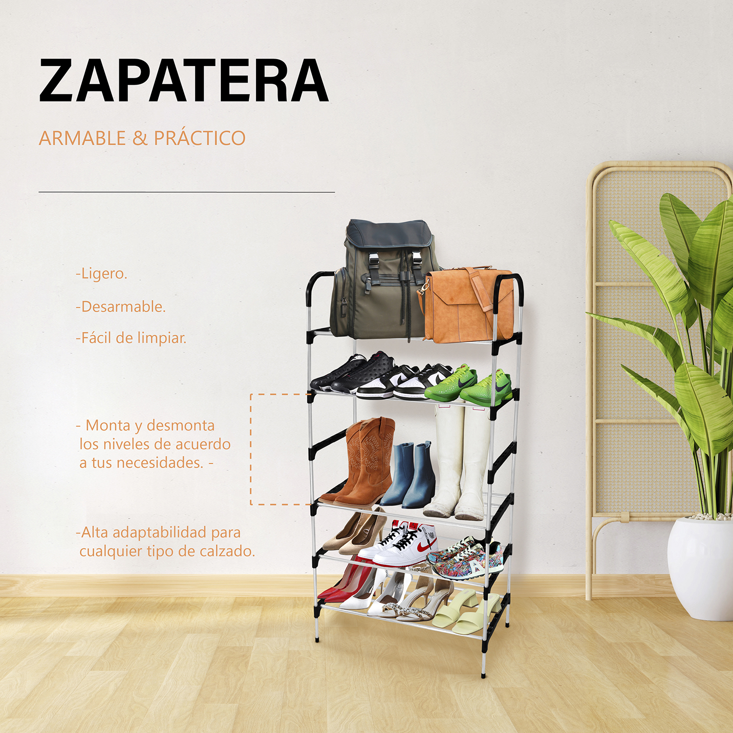 Foto 7 pulgar | Organizador de Zapatos Andromeda Inc 6 Niveles para 21 Pares